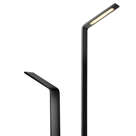 Lampione da giardino design sottile nero led 7w 3000k moderno