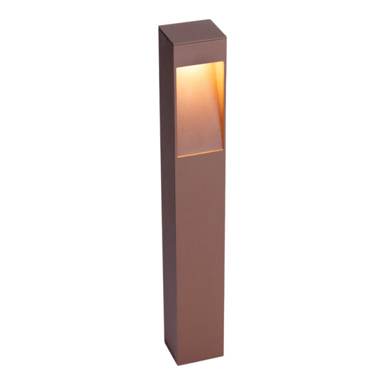 Lampione corten da giardino moderno per esterni led 7w 3000k