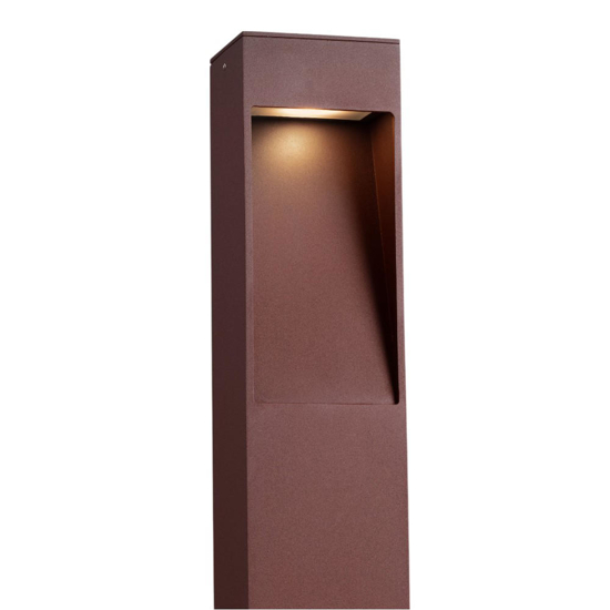 Lampione corten da giardino moderno per esterni led 7w 3000k