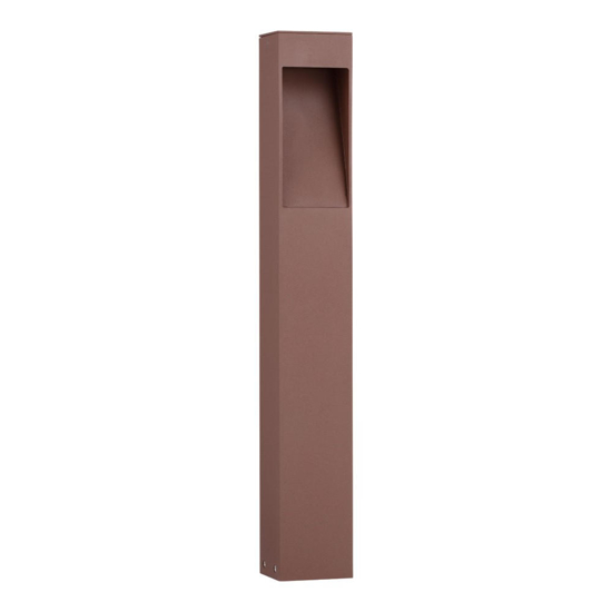 Lampione corten da giardino moderno per esterni led 7w 3000k