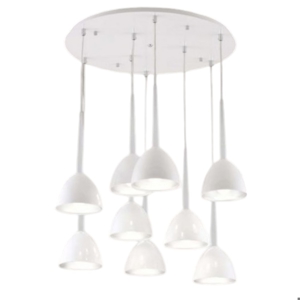 Lampadario a sospensione moderna da soggiorno bianco affralux bell