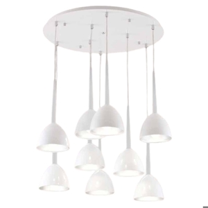 Affralux bell lampadario bianco moderno per soggiorno