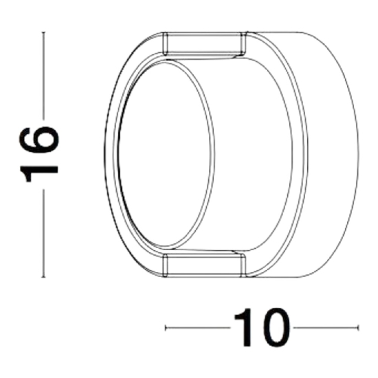 Applique antracite per esterno ip65  12w 3000k ip65