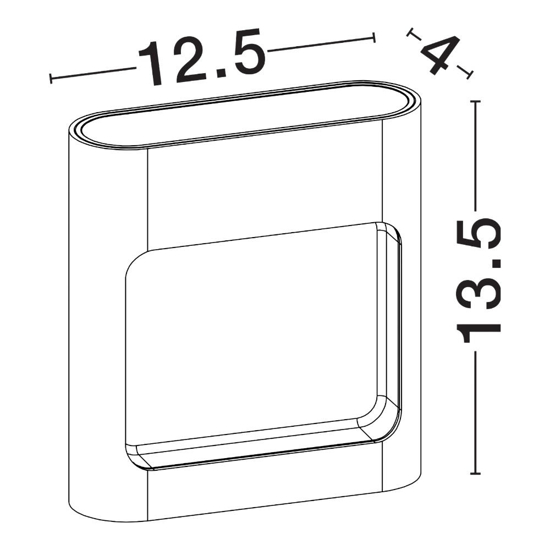 Applique per esterni moderno bianco quadrato  9w 3000k