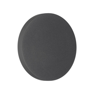 Applique da esterno cerchio disco nero led 12w 3000k