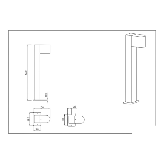 Lampione da giardino moderno ip44 antracite