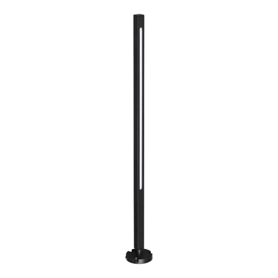 Jedi pt h080 ideal lux lampione da esterno giardino nero led 3000k