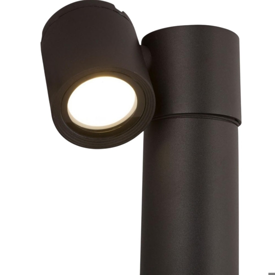 Lampione da giardino moderno nero luce orientabile ip54 per esterno