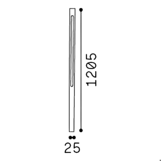 Ideal lux lampione da giardino led 19w 3000k jedi pt h120 nero 120cm