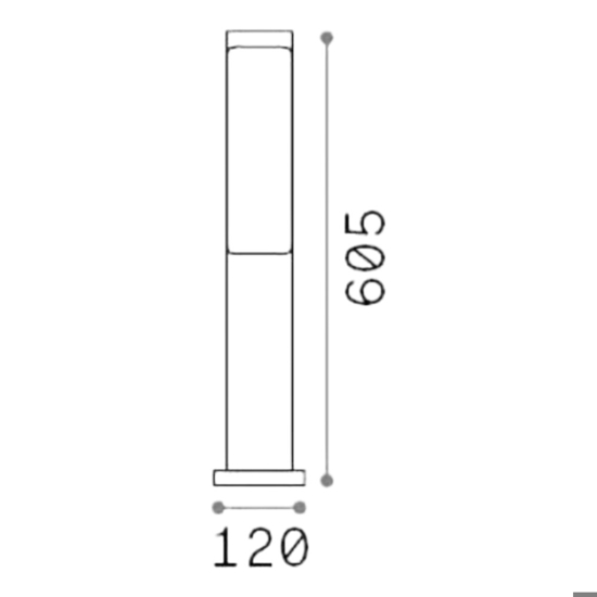 Etere pt 3000k ideal lux lampione bianco da esterno led 9,5w 3000k bianco ip44