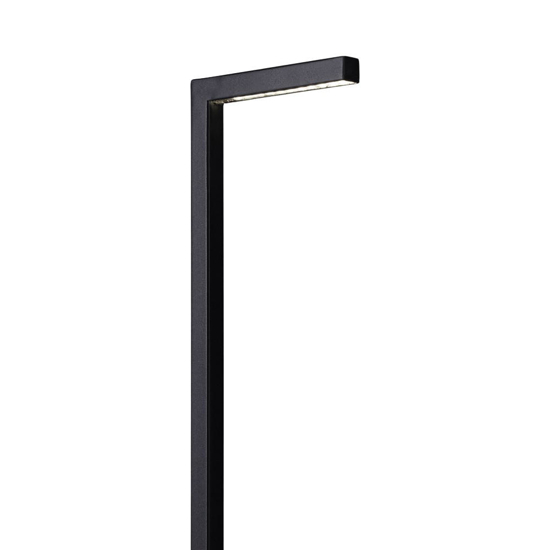 Lampione 95cm sottile design nero da giardino led anti salsedine