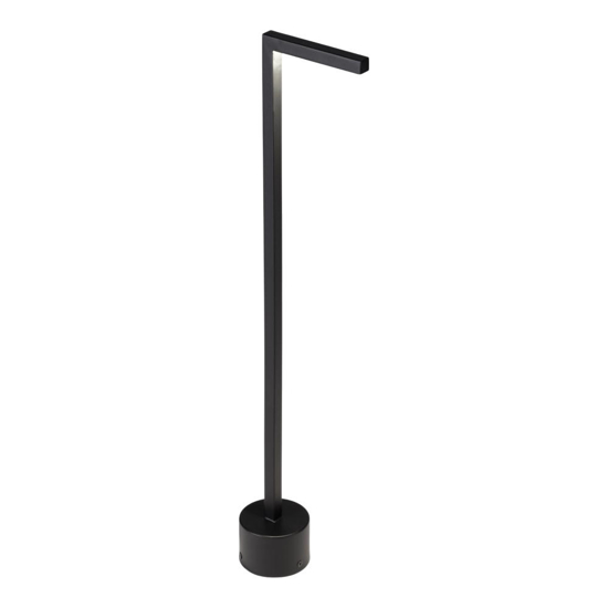 Lampione led da giardino design sottile nero anti salsedine