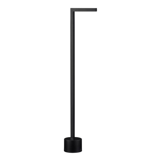 Lampione led da giardino design sottile nero anti salsedine