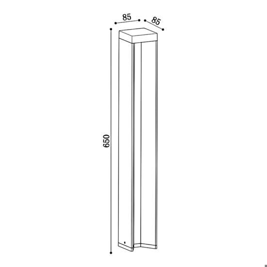 Lampione antracite per giardini da esterno moderno led 9w 4000k ip54