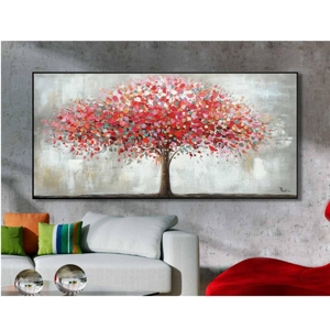 Quadro dipinto moderno albero armonia 160x80 per soggiorno