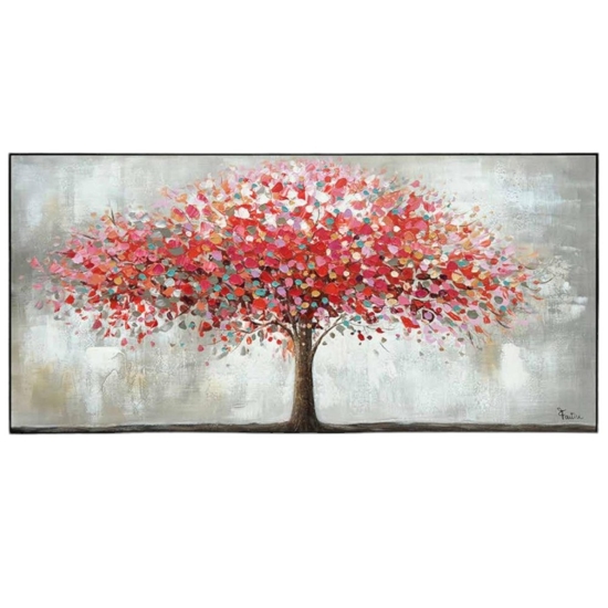 Quadro dipinto moderno albero armonia 160x80 per soggiorno