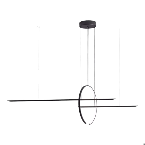 Vivida in&amp;out lampadario moderno nero particolare led 50w 3000k 4000k