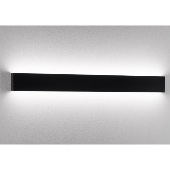 Isyluce applique nero led 36w 3000k moderna rettangolare