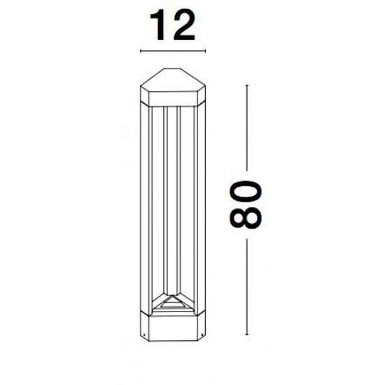 Lampione nero moderno da esterno giardino led 9w 3000k