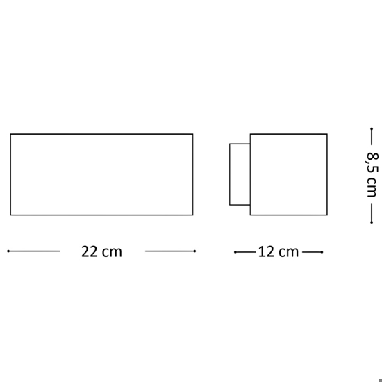 Applique da esterno ip55 andromeda ap1 bianco ideal lux