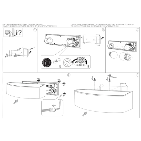 Ideal lux andromeda ap2 bianco applique da esterno due luci ip54