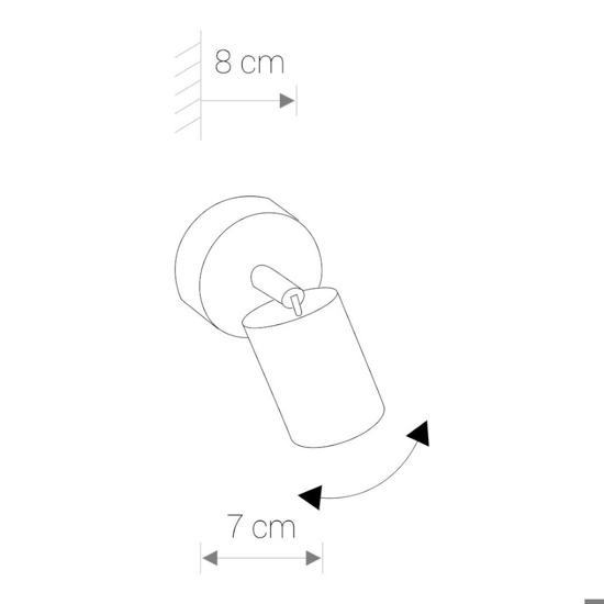 Applique bianco per comodino camera da letto orientabile