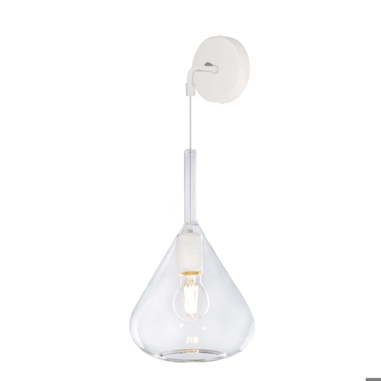 Toplight kona lampada da parete in vetro trasparente per comodino