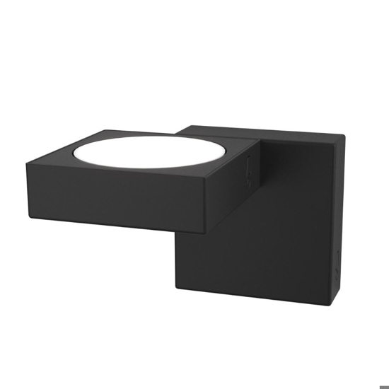 Applique da comodino per camera da letto toplight up nero