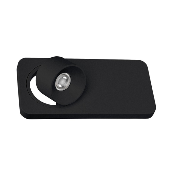 Applique nero luce con interruttore per comodini camera da letto linea light beebo