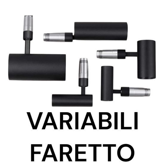 Faretto spoty  da incasso 48v 6w 3000k cri90 nero orientabile