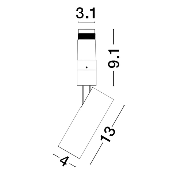 Faretto spoty nero  8w 3000k dali cri90 da incasso orientabile