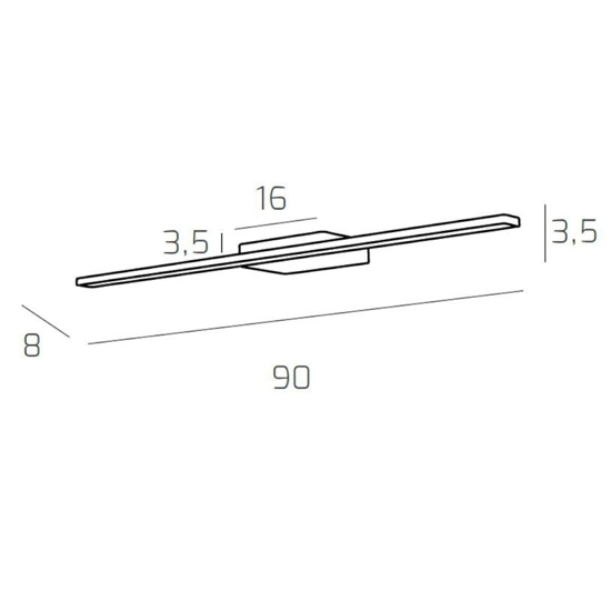 Applique per specchio da bagno 14w 4000k cromato