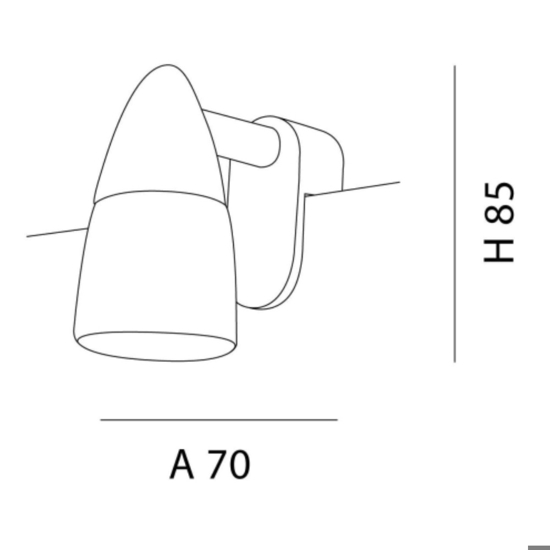 Applique bagni cromo aggancio per specchio