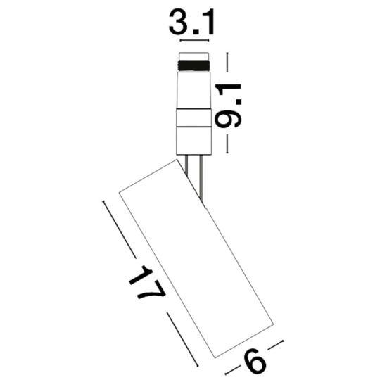 Faretto da incasso spoty nero  23w 3000k dali cri90 orientabile