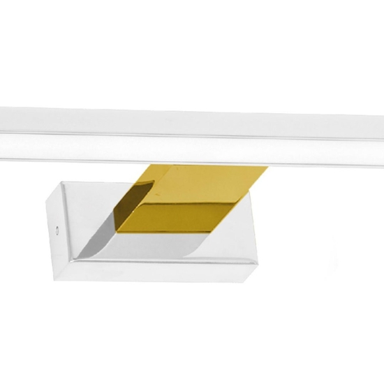 Applique bianco oro per specchio bagno 4000k