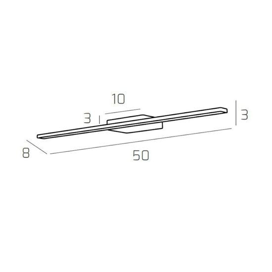 Applique per specchio da bagno cromo 6w 3000k