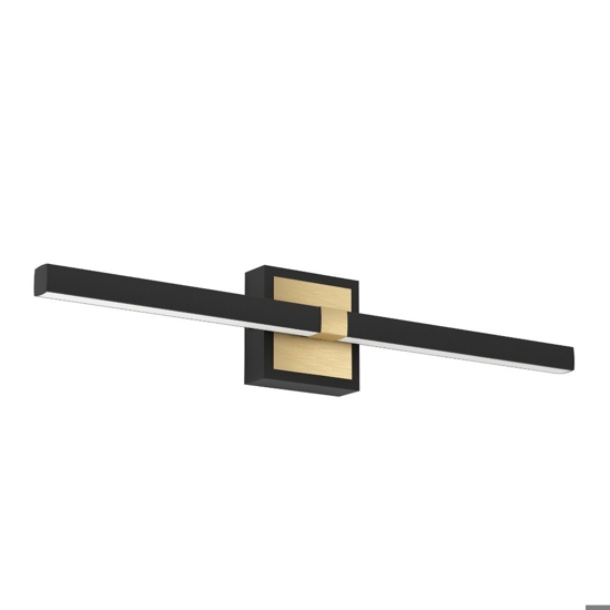 Applique per specchio da bagno nero oro 11w 3000k