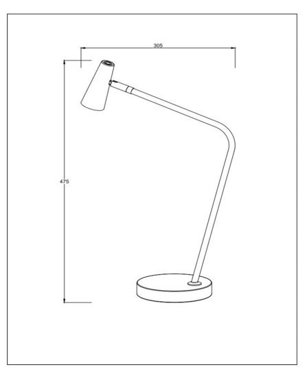 Lampada da scrivani bianca led 2700k dimmerabile