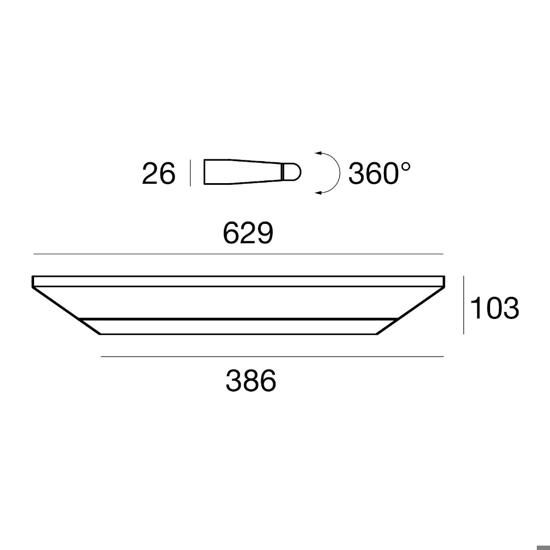 Linea light applique specchio 62,9cm bagno circular cromo 11w