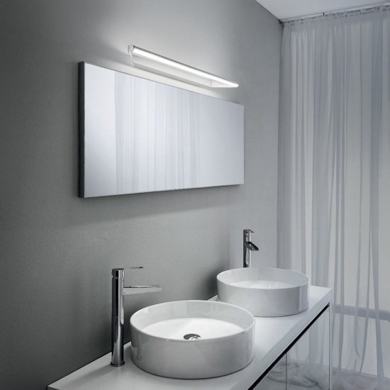 Circular linea light applique bagni 92,9cm sopra specchio cromo 19w