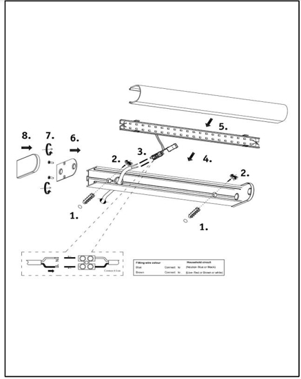 Applique 16w 3000k per specchio da bagno ip44 bianco 58cm