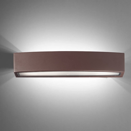 Applique da esterno ip54 marrone corten andromeda ap2 cofee ideal lux