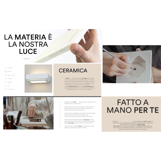 Applique gesso ceramica bianco verniciabile rettangolare