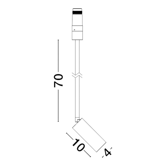 Faretto da incasso spoty h70cm a sospensione bianco  7w 3000k cri90