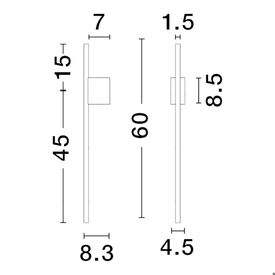 Lampada nera da parete per comodino camera da letto moderna