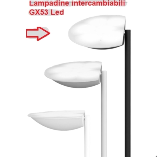 Piantana moderna lampadina gx53 grigio orientabile