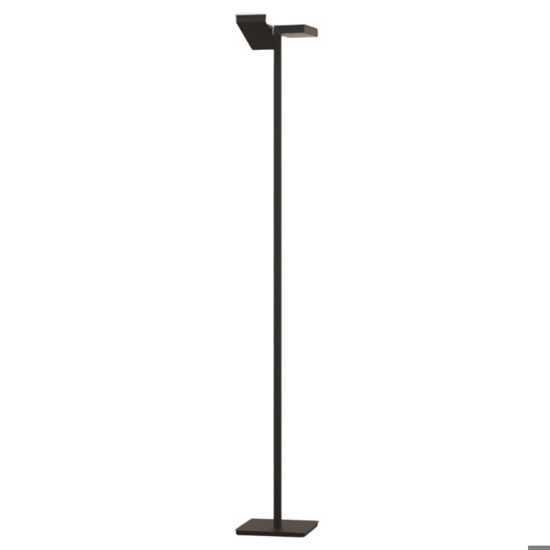 Piantana moderna nera luce orientabile con lampadina gx53