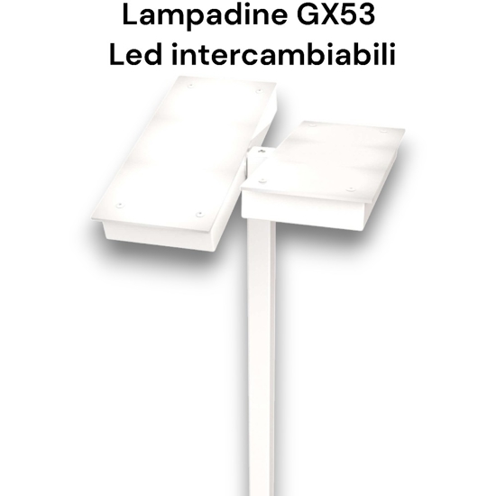 Piantana moderna nera luce orientabile con lampadina gx53