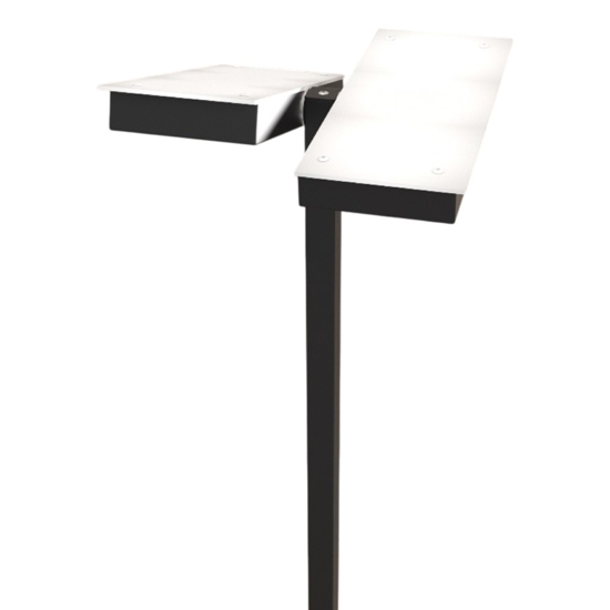 Piantana moderna nera luce orientabile con lampadina gx53