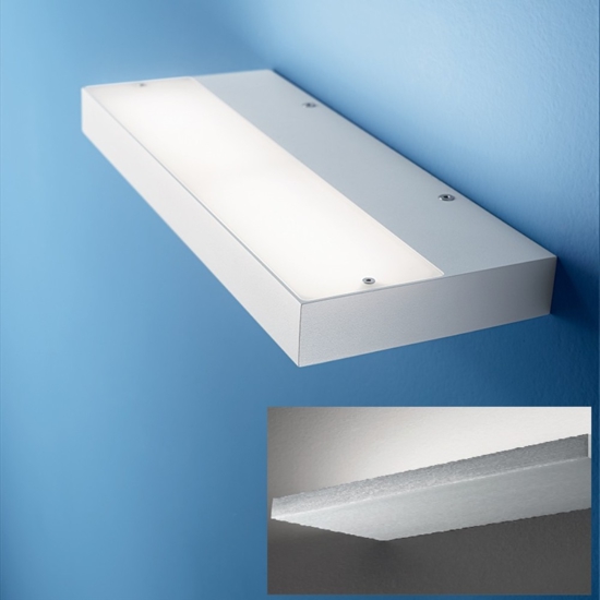 Regolo linea light applique led 24w metallo design mensola